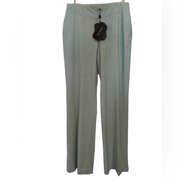 NWT St.John Trousers in Green Mist Melange - Picture 2 of 12